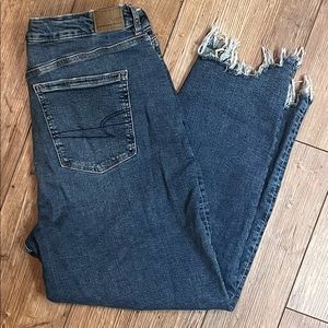 AE stretch mom jeans size 16